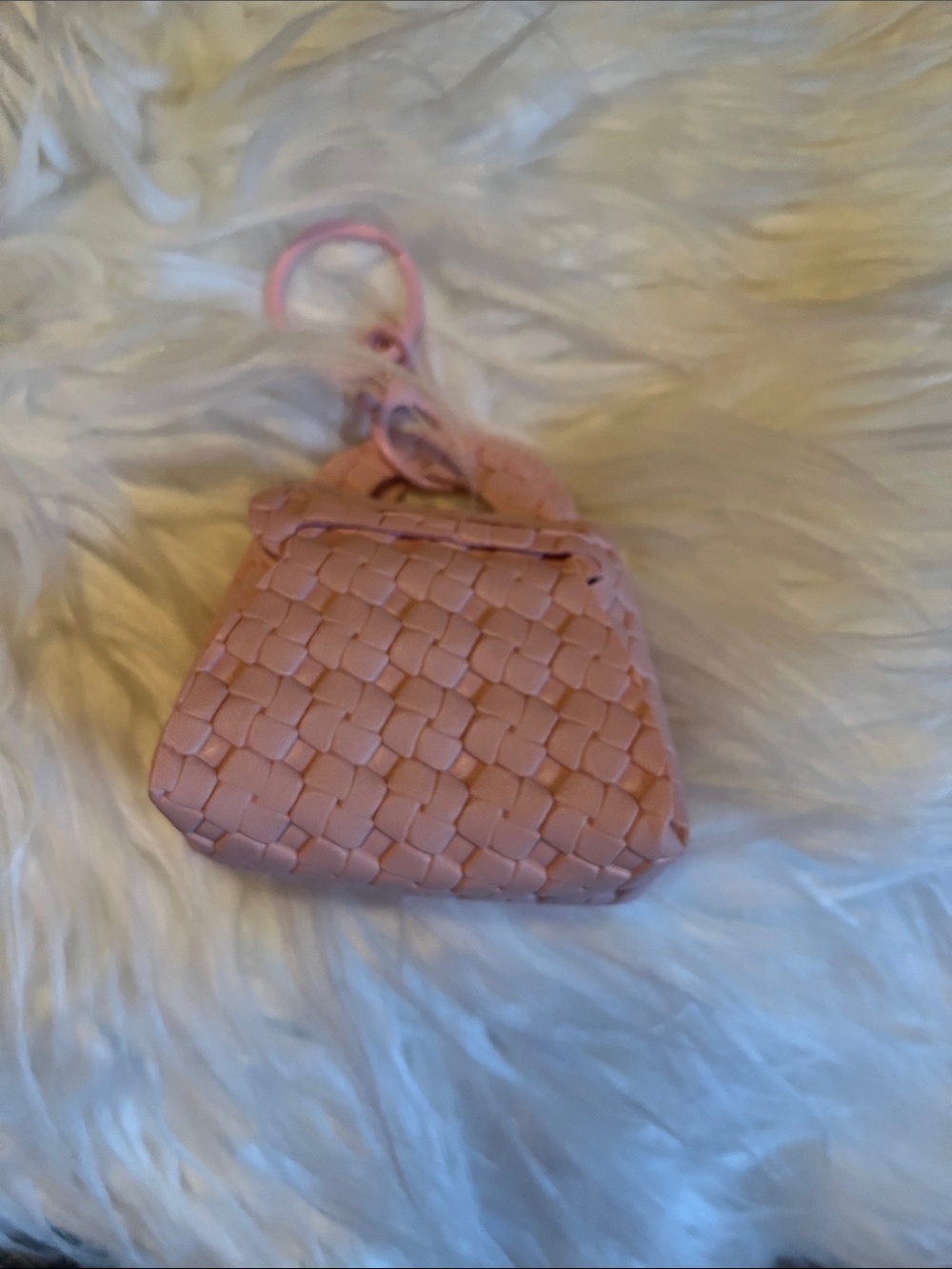 Woven Mini Crossbody Bag - Pink